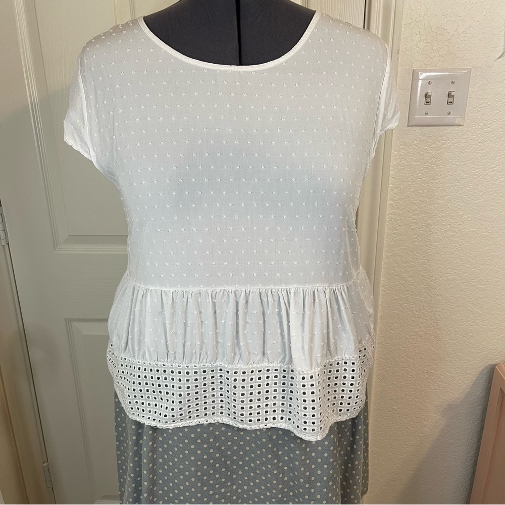 Boohoo plus peplum top